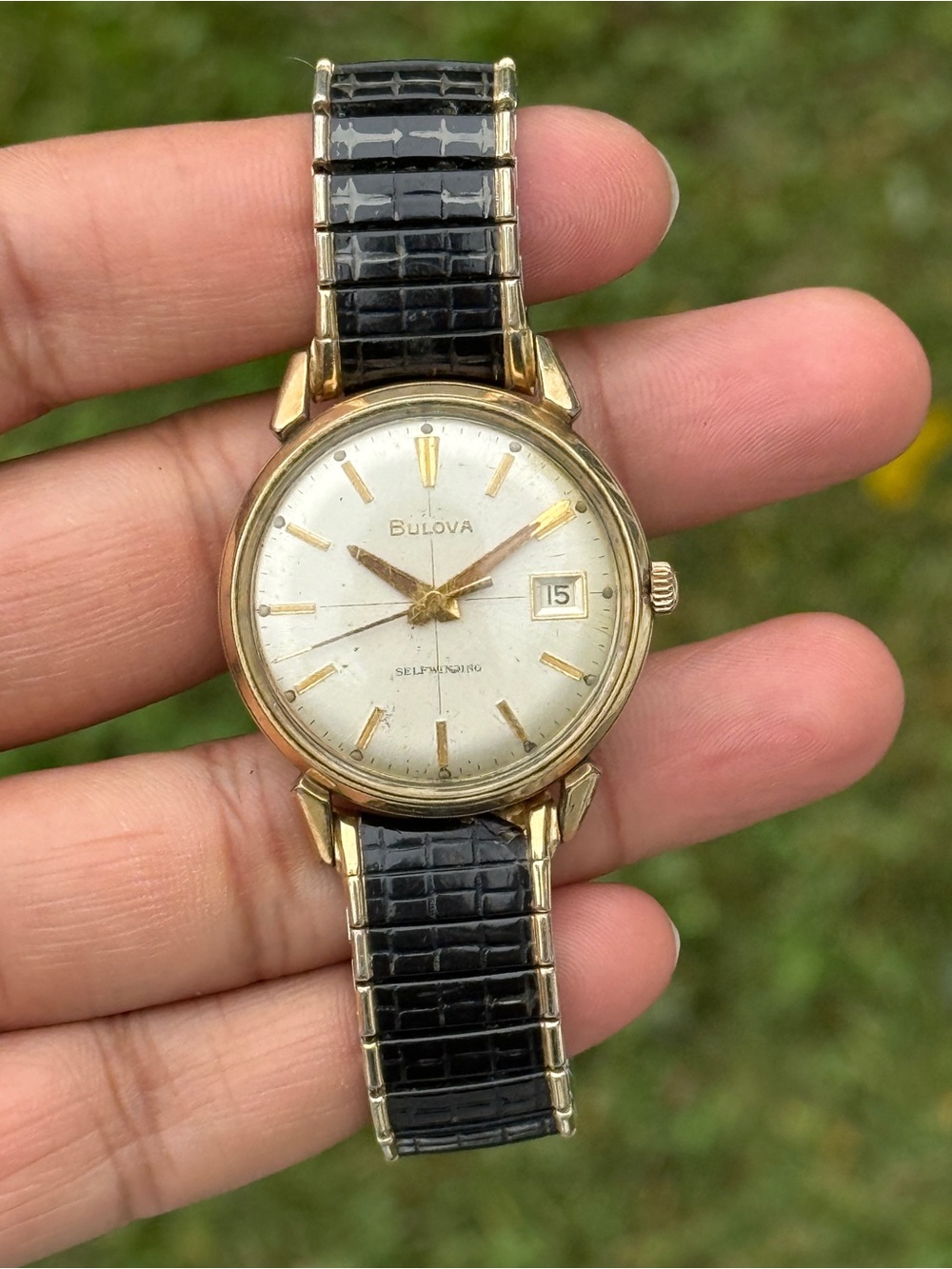BULOVA vintage Date King men's automatic watch Sunburst dial 1960s Watch